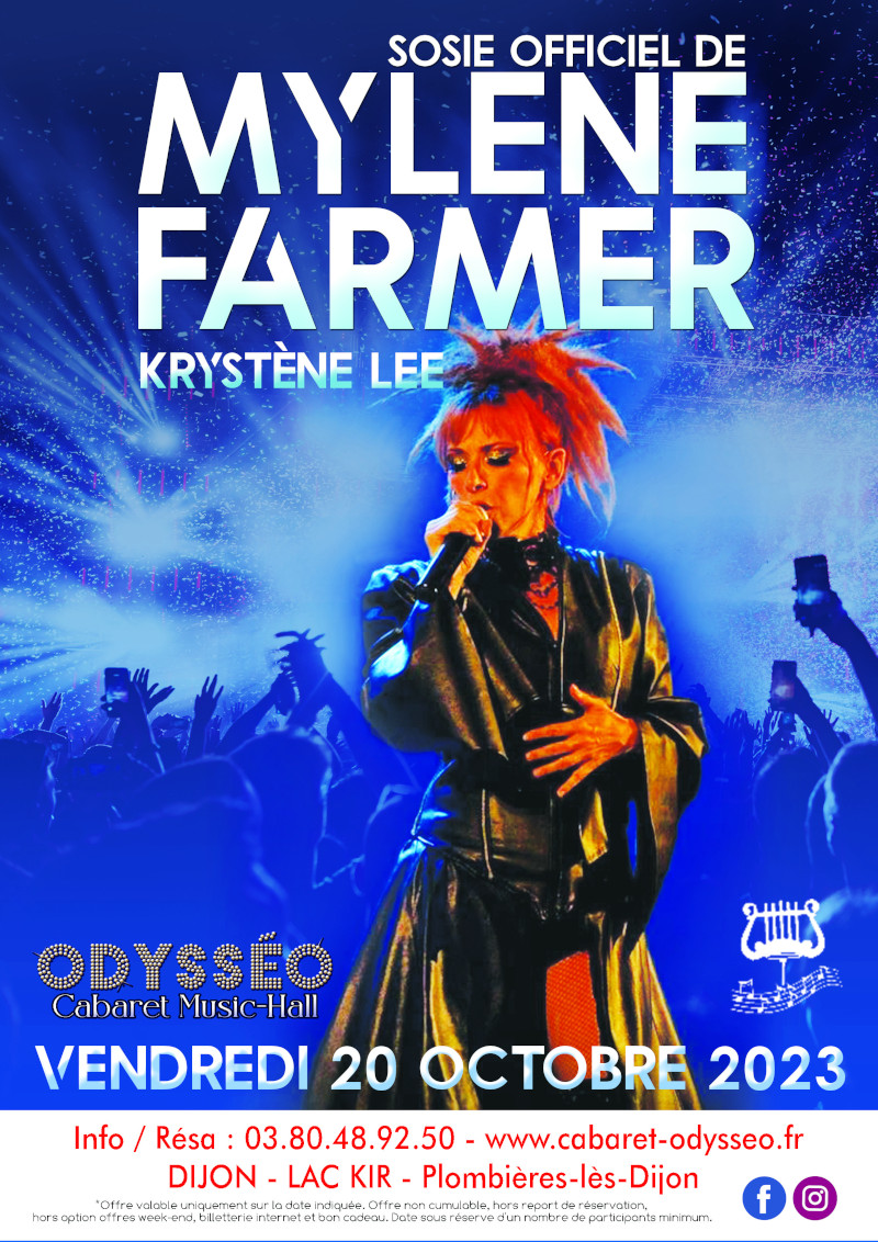 Affiche de spectacle de sosie de Mylène Farmer